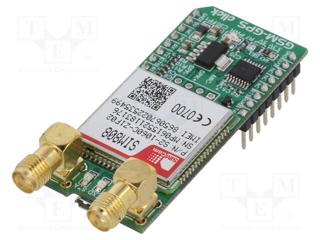 Click board; GPS,GSM/GPRS; UART; MCP1826,SIM808,TXB0106,UG95