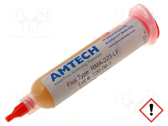 Flux: rosin based; RMA; gel; syringe; 10ml; SMD soldering