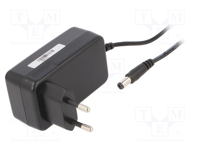 Power supply: switched-mode; voltage source; 24VDC; 1A; 24W; plug