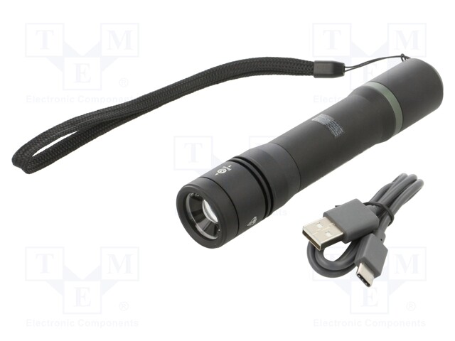 Torch: LED; luminous flux adjustment; 4h; IP66; Sniper 3.3