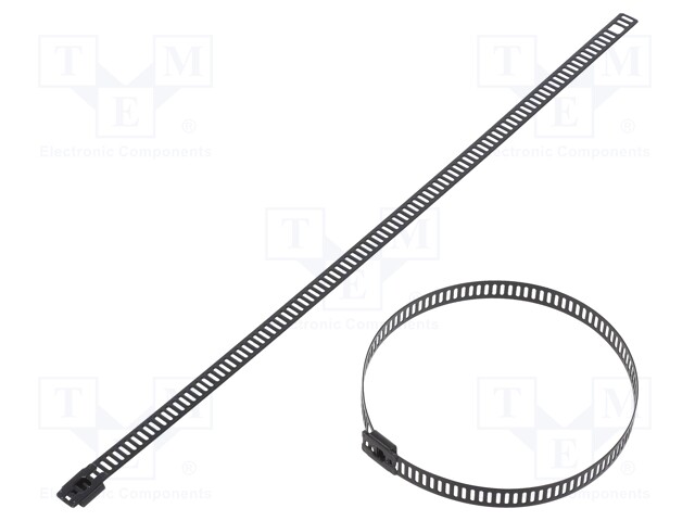 Cable tie; L: 225mm; W: 7mm; acid resistant steel AISI 316; 445N