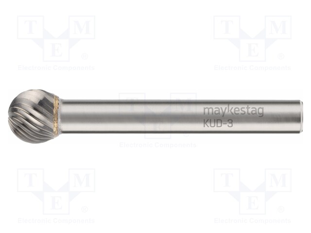 Rotary burr; Ø: 3mm; L: 38mm; metal; Working part len: 2.5mm