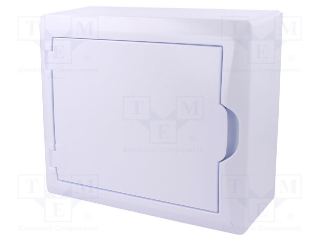 Enclosure: for modular components; IP40; white; No.of mod: 8; 400V