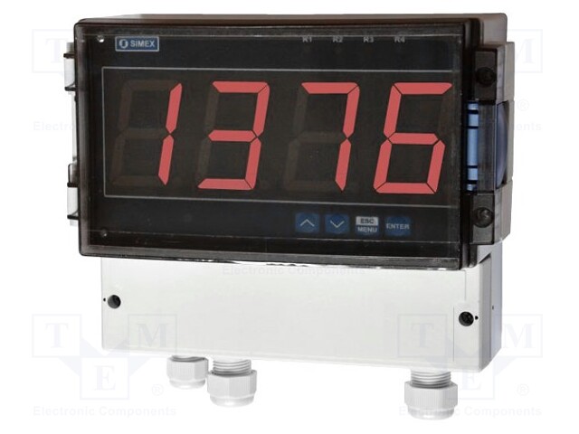 Counter: electronical; LED 4 digits, red; Usup: 85÷260VDC; 0÷50°C