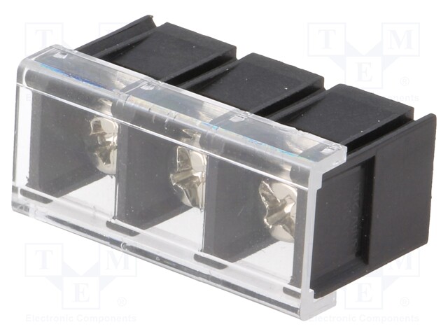 PCB terminal block; straight; 10mm; ways: 3; on PCBs; 4mm2; tinned