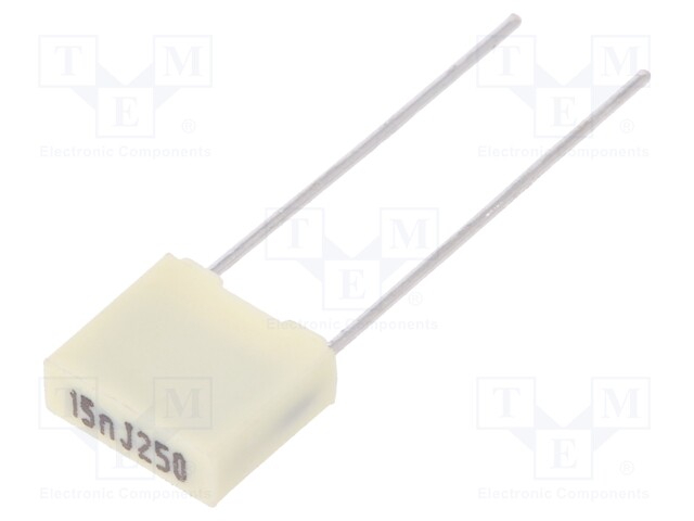 Capacitor: polyester; 15nF; 160VAC; 250VDC; Pitch: 5mm; ±5%