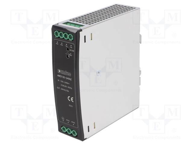 Power supply: switched-mode; 120W; 24VDC; 5A; 90÷264VAC; 500g; 88%