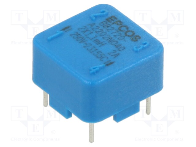 Inductor: common mode; THT; 1.1mH; 2A; 65mΩ; Pitch: 10x10mm; -30÷50%