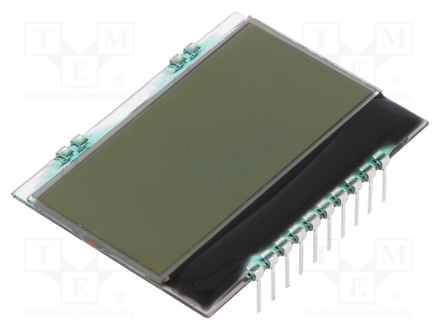 Display: LCD; alphanumeric; FSTN Positive; 16x4; white; PIN: 10