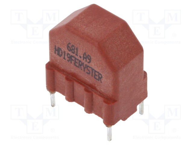 Inductor: wire; THT; 680uH; 900mA; 80mΩ; 230VAC; 10x15mm; -20÷+50%