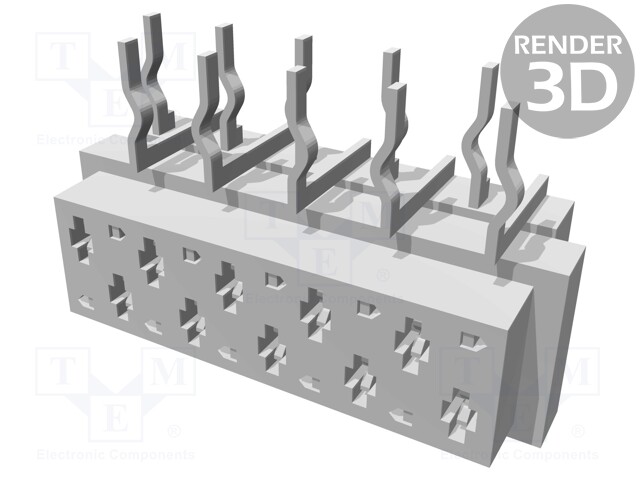 Socket; Micro-MaTch; female; PIN: 10; THT; on PCBs; Layout: 2x5