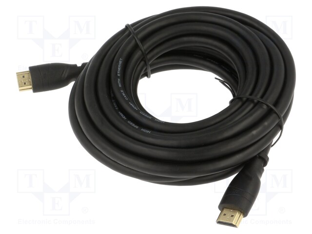 Cable; HDMI 2.1; HDMI plug,both sides; PVC; 5m; black