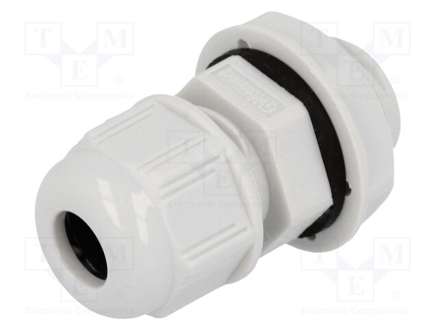 Cable gland; PG7; IP68; Mat: polyamide; light grey; UL94V-2