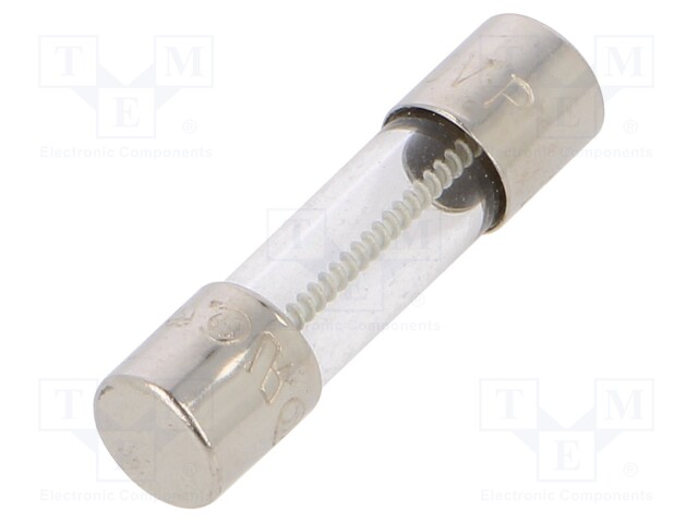 Fuse: fuse; time-lag; 2A; 250VAC; cylindrical,glass; 5x20mm; brass