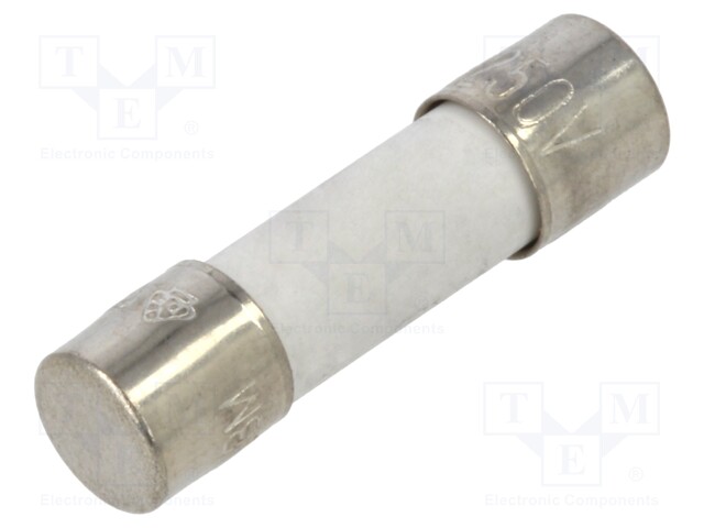 Fuse: fuse; 630mA; 250VAC; ceramic; 20x5mm; brass; bulk