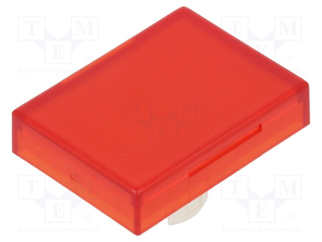 Actuator lens; 22mm; 61; Colour: clear-red; Mat: plastic; 18x24mm