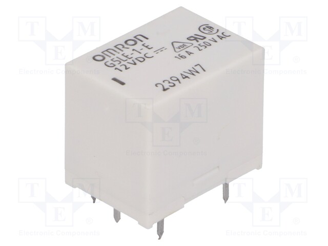 Relay: electromagnetic; SPDT; Ucoil: 12VDC; 16A/250VAC; max.250VAC