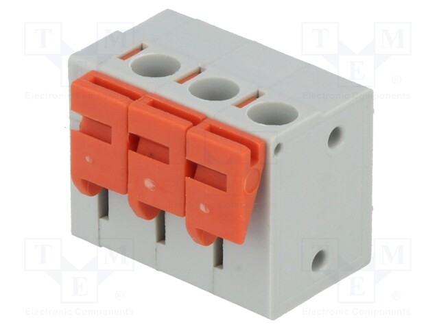 PCB terminal block; angled 90°; 5.08mm; ways: 3; on PCBs; 0.5mm2
