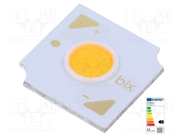 Power LED; COB; white warm; 120°; 175mA; P: 25.6W; 12.5x12.5x1.63mm