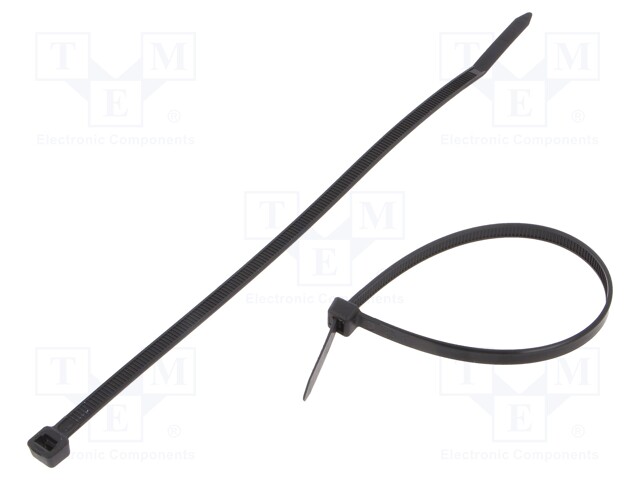 Cable tie; L: 200mm; W: 4.8mm; polyamide; 215N; black; -40÷85°C