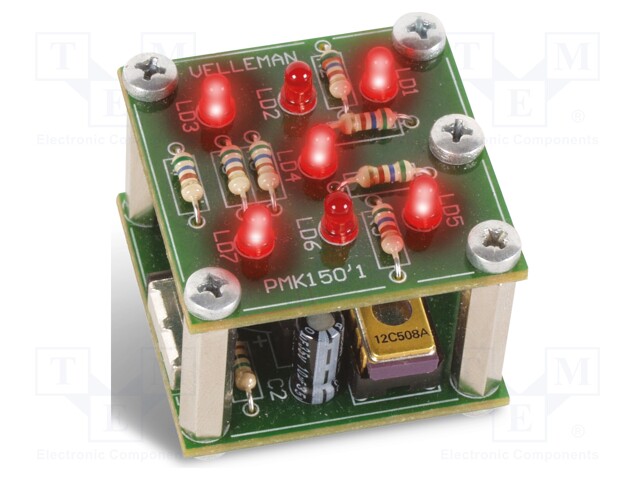 Dice; No.of diodes: 7; Power supply: battery CR2032 3V x1