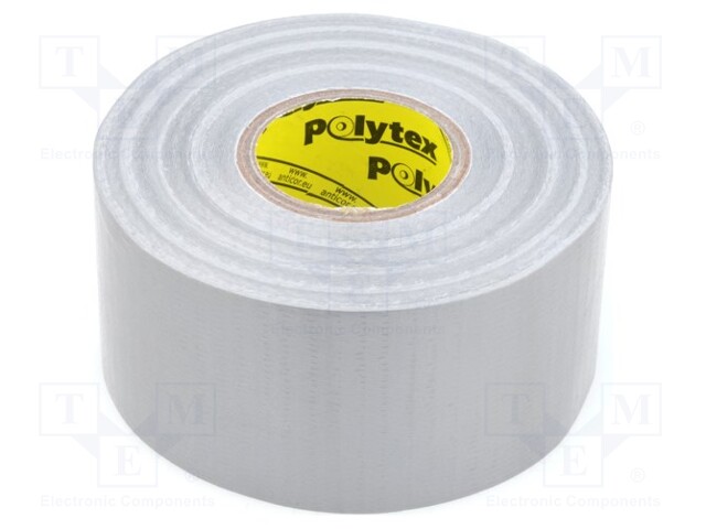 Tape: duct; W: 48mm; L: 25m; D: 0.23mm; silver; natural rubber; 10%