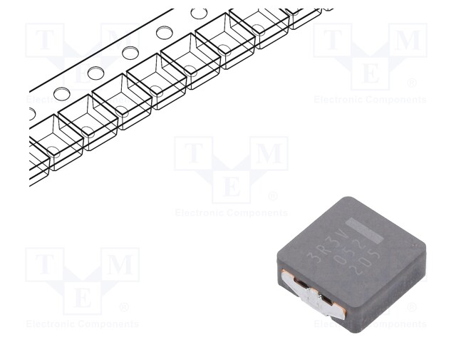 Power Inductor (SMD), 3.3 µH, 10.3 A, 17.1 A, ETQP Series, 10.7mm x 10mm x 4mm