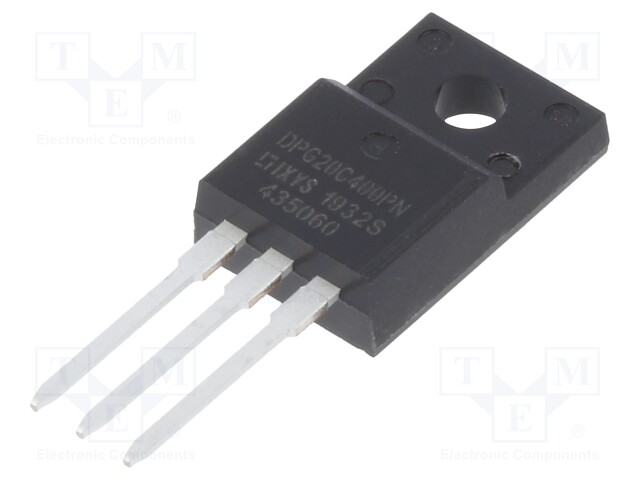 Diode: rectifying; THT; 400V; 2x10A; Package: tube; TO220FP; 45ns