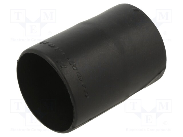 Heat shrink boot; glueless,straight; L: 66.8mm; black; elastomer