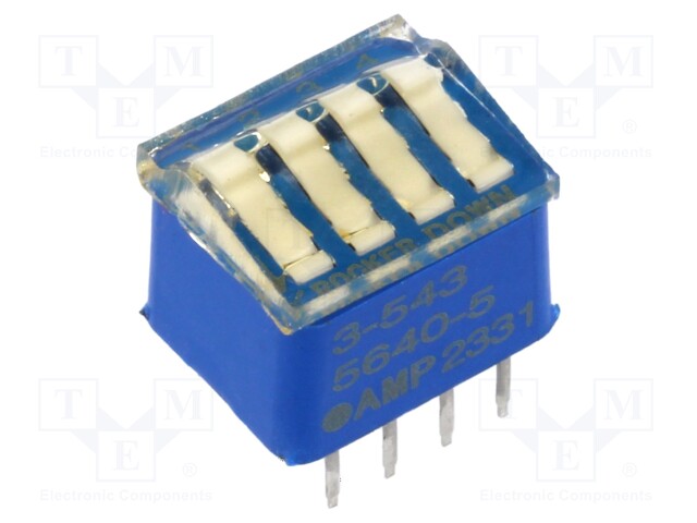 Switch: DIP-SWITCH; Pos: 2; SPST; 1A/40VDC; Illumin: none; Body: blue