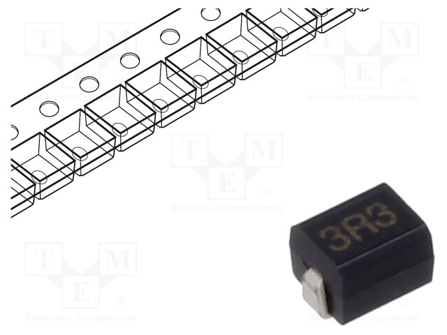 Inductor: ferrite; SMD; 1210; 3.3uH; 180mA; 1.2Ω; Q: 30; freson: 65MHz