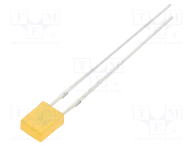 LED; rectangular; 2x4x5mm; orange; 100÷150mcd; 100°; Front: flat