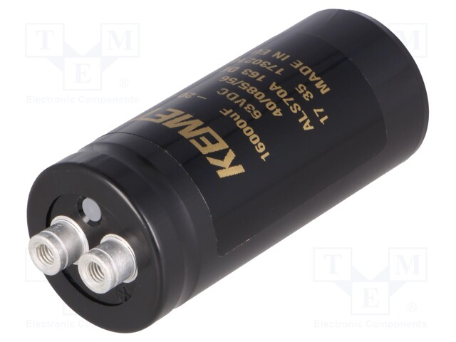 Capacitor: electrolytic; 16000uF; 63VDC; Leads: screw; ESR: 31mΩ