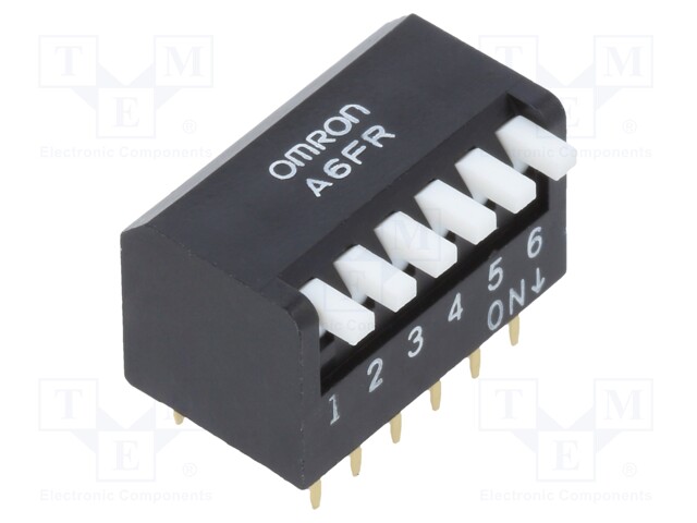 Switch: DIP-SWITCH; Poles number: 6; ON-OFF; 0.025A/24VDC; Pos: 2