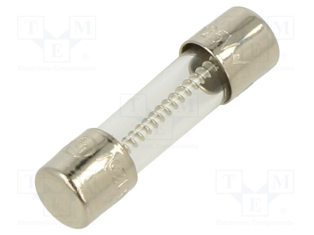 Fuse: fuse; time-lag; 4A; 125VAC; cylindrical; 5x20mm; brass; 5TT