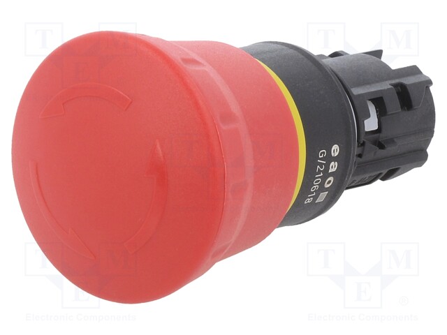 Switch: emergency stop; Stabl.pos: 2; 22mm; red; IP66,IP67,IP69K