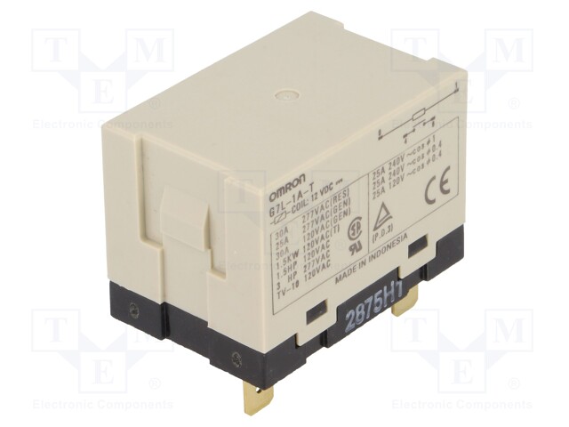 Relay: electromagnetic; SPST-NO; Ucoil: 12VDC; Icontacts max: 30A