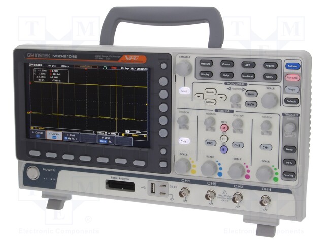 Oscilloscope: mixed signal; Band: ≤100MHz; Channels: 4; 10Mpts