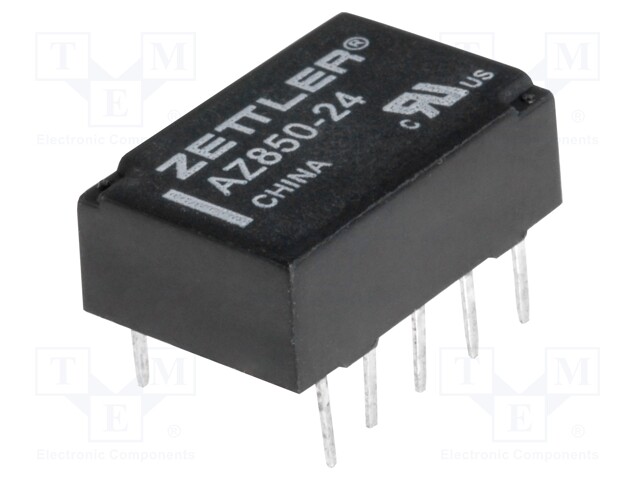 Relay: electromagnetic; DPDT; Ucoil: 24VDC; 0.5A/125VAC; 1A/30VDC