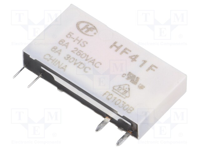 Relay: electromagnetic; SPST-NO; Ucoil: 5VDC; 6A/250VAC; 6A/30VDC