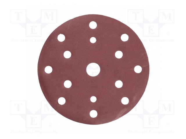 Sanding plate; Granularity: 320; Mounting: bur; with holes; Ø150mm