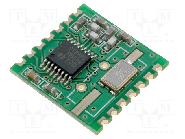 Module: RF; FM transceiver; FSK; 433.92MHz; SPI; -105dBm; 5dBm