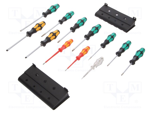 Screwdrivers; Pcs: 12; Bit: Phillips,Pozidriv®,slot