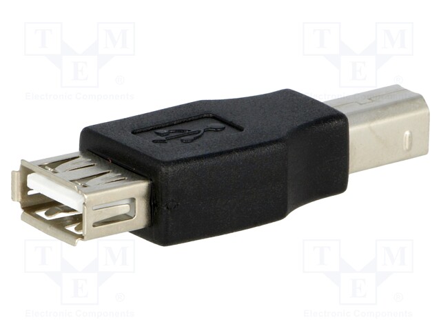 Adapter; USB 2.0; USB A socket,USB B plug