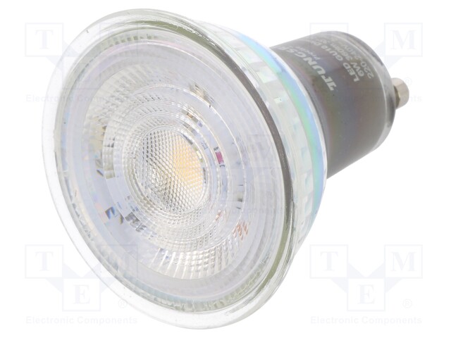 LED lamp; warm white; GU10; 220/240VAC; 360lm; 6W; 35°; 3000K