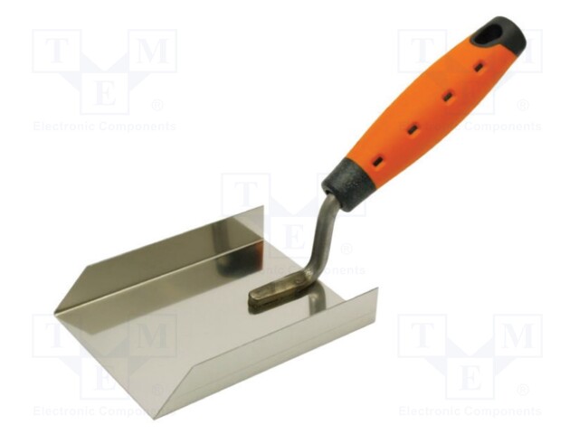 Trowel; angular; stainless steel; 110mm; Handle material: 2K