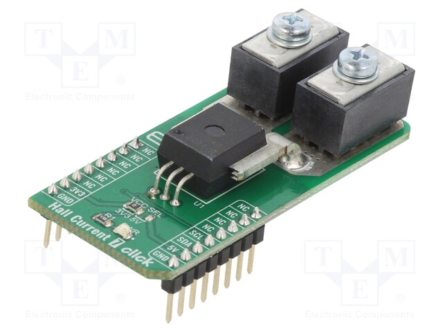 Click board; ammeter; I2C; ACS770,MCP3221; 3.3/5VDC