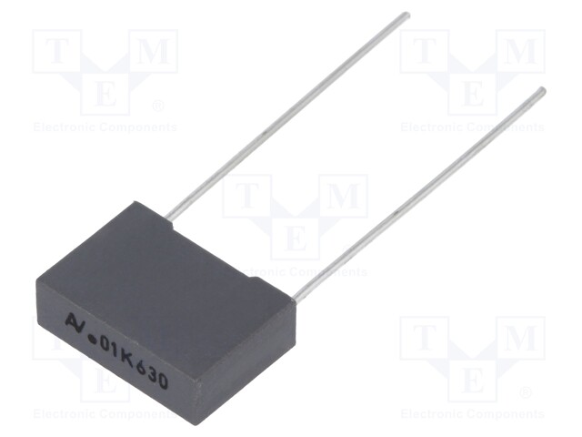 Capacitor: polyester; 10nF; 220VAC; 630VDC; Pitch: 10mm; ±10%