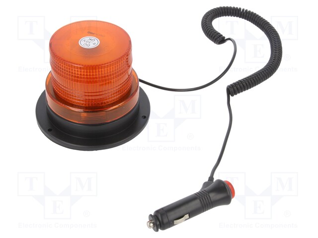 Signaller: lighting; orange; 12/24VDC; Light source: 40x LED