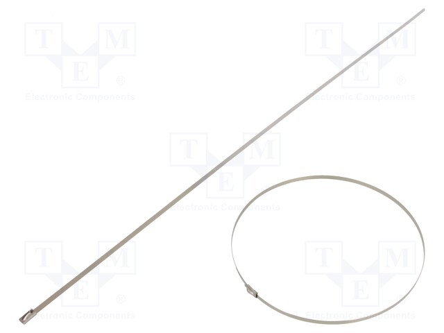 Cable tie; L: 520mm; W: 4.6mm; stainless steel AISI 304; 890N